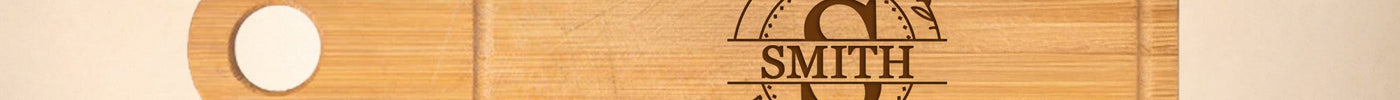 Engraved cutting board for wedding with custom couple's names