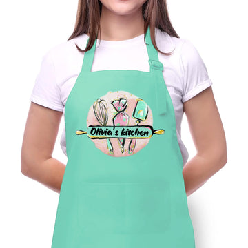 Custom Apron with Name - Mother's Day Gift for Baker -Personalized Kitchen Cooking