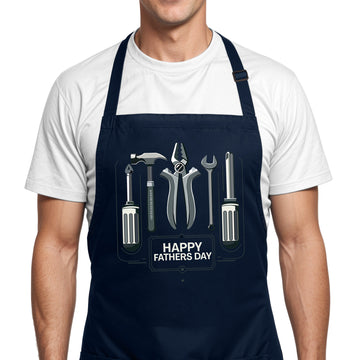 Personalized Tools Apron for Dad, Custom Gift for Father's Day from wife, Unisex Adjustable Workshop Apron with 2 Pockets for Hardware Tools, DIY projects, Work Apron Essentials for Him, Ideal Gift