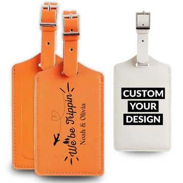 Personalized Luggage Tag for Suitcases Leather Bag Tags with Name for Backpacks Handbag, Custom Travel Tag with Name ID