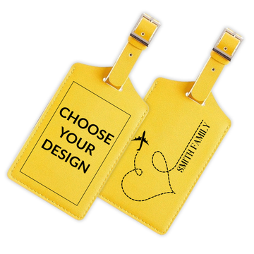 Personalized Luggage Tag for Suitcases Leather Bag Tags with Name for Backpacks Handbag Custom Travel Tag with Name ID