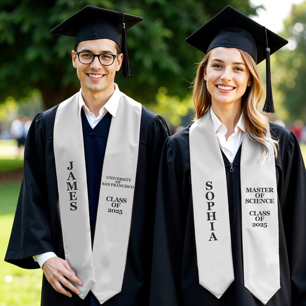 Personalized Graduation Stole with Name - 70 inches garduation sash