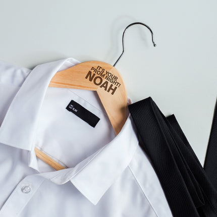 Custom Wooden Hanger with Personalized Name for Prom Dress Hangers - 2 Pack, 360 rotatable hook