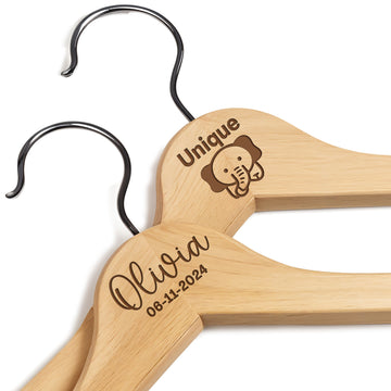 Personalized Baby Hangers with Name, Engraved Hangers for Children & Toddler