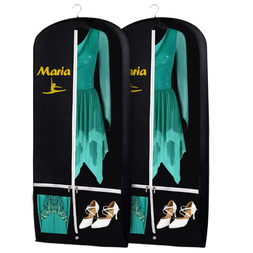 Personalized Garment bag for Dance Custom- Embroidered Dancer Beauty Pageant Black Bags