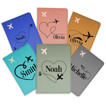 Custom Passport Holder Cover Case with Custom Name - Personalized Travel Wallet Passport Protector - Travel Accessories - Passport Wallet for Men & Women - Personalized Card Case Cover - Travel Gift