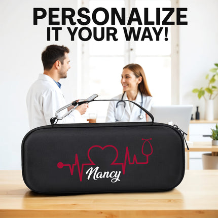 Personalized Stethoscope Case with Name - Black