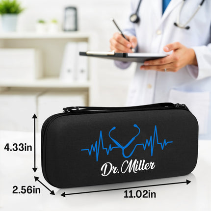 Personalized Stethoscope Case with Name - Black