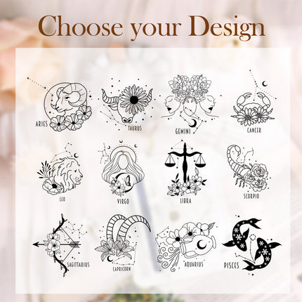 custom wallet wristlet for women slim card holder with personalized name and zodiac sign engraving keychain bracelet snap button closure