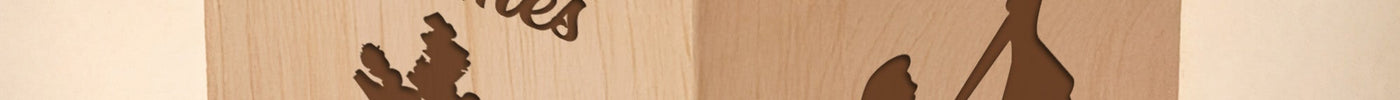 Engraved anniversary wooden block, a personalized Valentine's Day gift