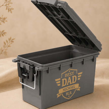 Personalized Ammo Box, Lockable Storage Box, Water and Dust Resistant