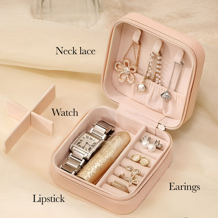 Personalized Pink Jewelry Box with Name for Women for Mothers day