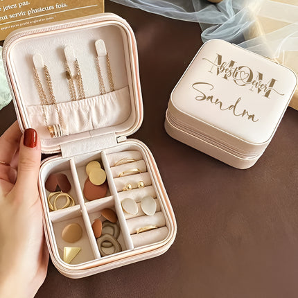 Personalized Pink Jewelry Box with Name for Women for Mothers day
