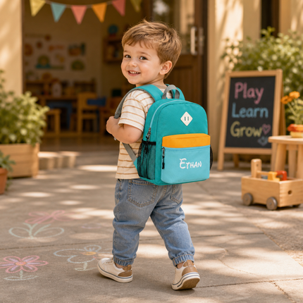 Personalized Toddler Backpack for Boys 2-4 – Custom Name Preschool & Kindergarten Mini Backpack