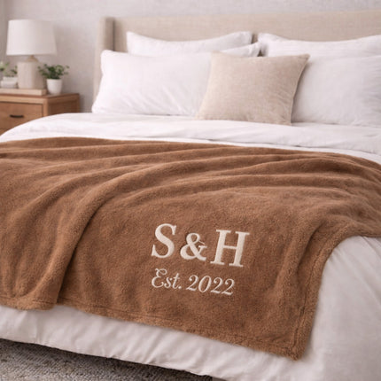 Personalized Fleece Throw Blanket – Custom Name 60x80 Cozy Gift