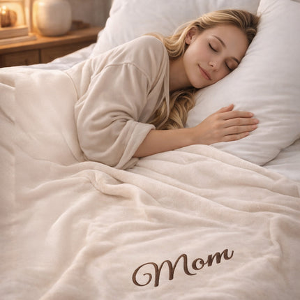 Personalized Fleece Throw Blanket – Custom Name 60x80 Cozy Gift