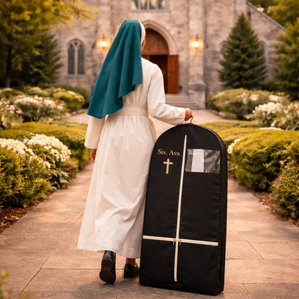 Custom Priest & Nun Robe Garment Bag – Personalized Black Travel Cover