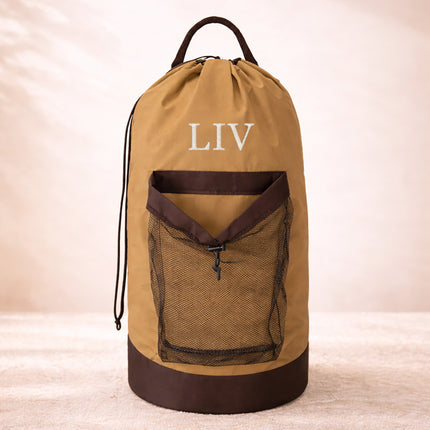 Monogram Laundry Bag Backpack – Personalized Laundry Backpack with Initials