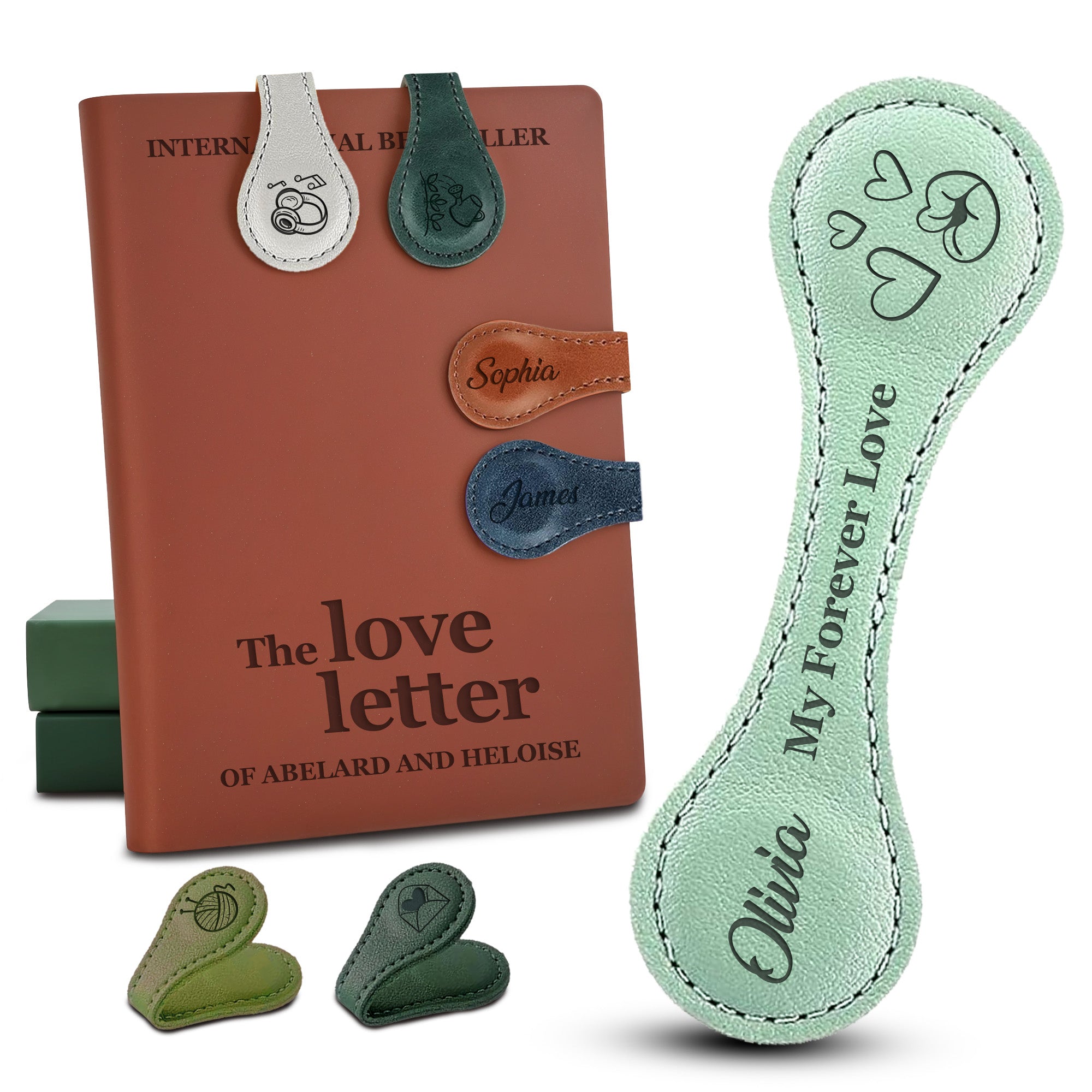 Personalized Magnetic Bookmarks for Women with Engraved Name, Custom Wedding Gift