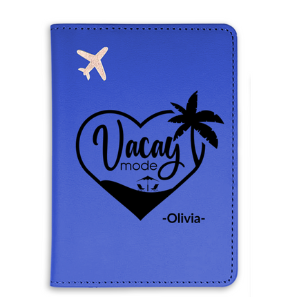 Personalized Green Passport Holder Cover Case