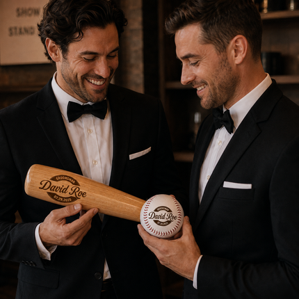 Custom Engraved Baseball Bat and Ball Engraved Baseball Bat 18'' and Baseball Ball Combo