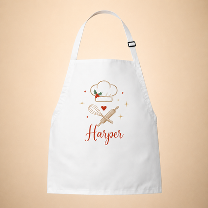 Personalized Christmas Kids Apron for Kitchen with Name