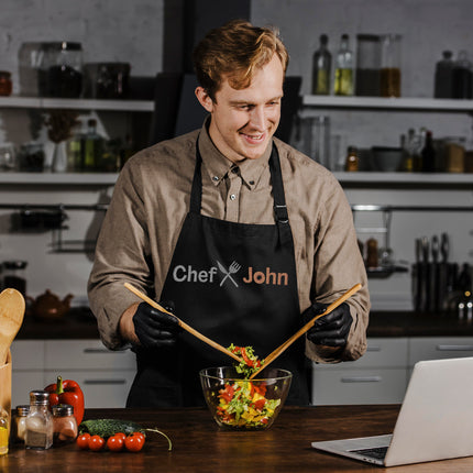 Embroidered Cooking Apron for Men & Women with Custom Name