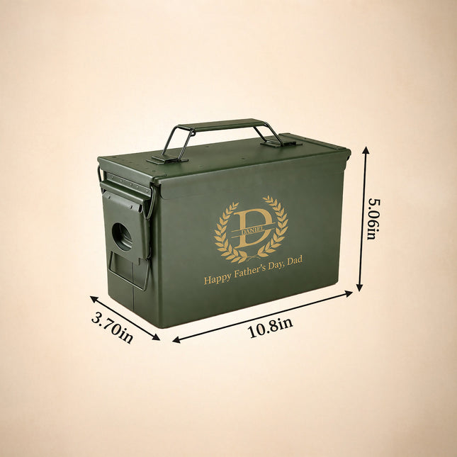 Personalized Ammo Box with Engraved Name – Custom Metal Box Gift for Him