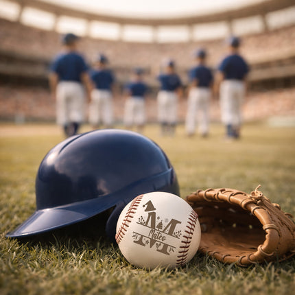 Personalized Baseball Ball with Custom Name - Christmas