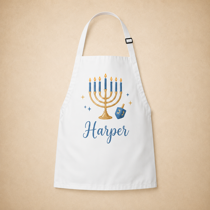 Personalized Hanukkah Kids Apron for Kitchen with Name