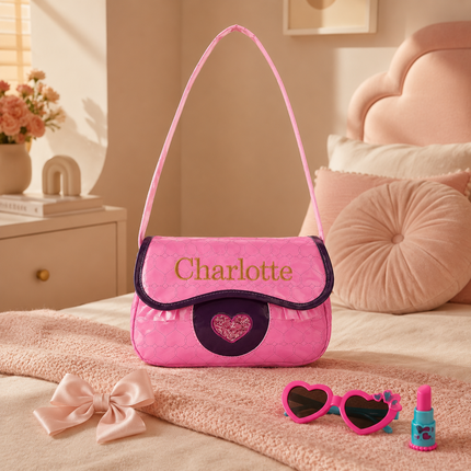 Personalized Kids Pretend Play Purse Set with Custom Name