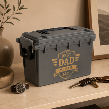 Personalized Ammo Box, Lockable Storage Box, Water and Dust Resistant