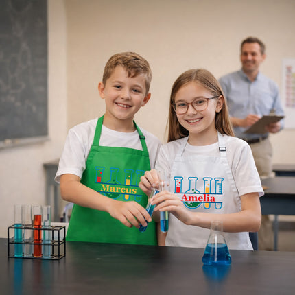 Personalized Science Apron for Kids with Custom Name