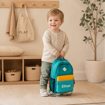 Personalized Toddler Backpack for Boys 2-4 – Custom Name Preschool & Kindergarten Mini Backpack