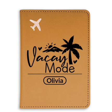 Personalized Green Passport Holder Cover Case