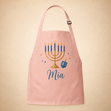 Personalized Hanukkah Kids Apron for Kitchen with Name