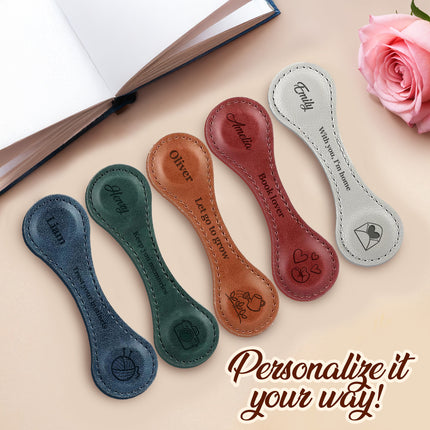 Personalized Magnetic Bookmarks with Engraved Name for kids, women and girls