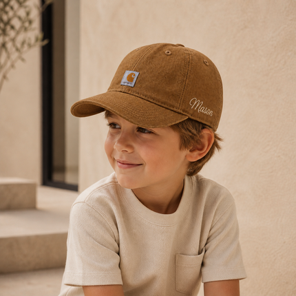 Personalized Carhartt Little Kid Baseball Hat with Embroidered Name – Adjustable Toddler Cap