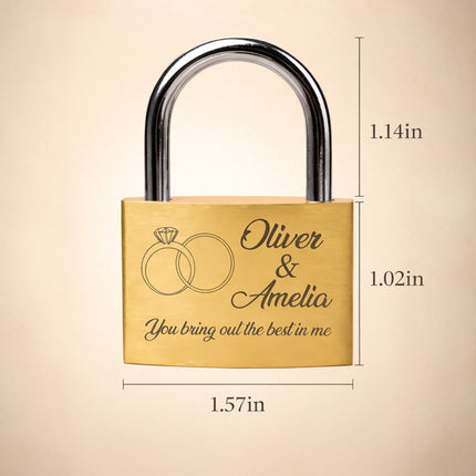 Personalized Gold Memorial Padlock with Custom Engraved Name