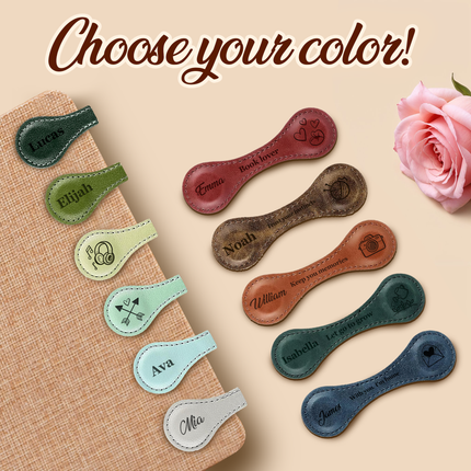 Personalized Magnetic Bookmarks with Engraved Name for kids, women and girls