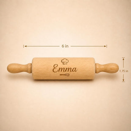 Custom Engraved Rolling Pin – Personalized  Wooden Dough Roller