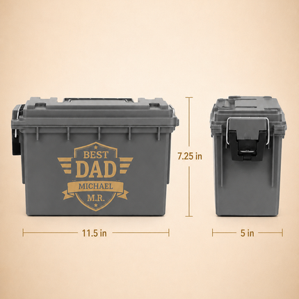Personalized Ammo Box, Lockable Storage Box, Water and Dust Resistant
