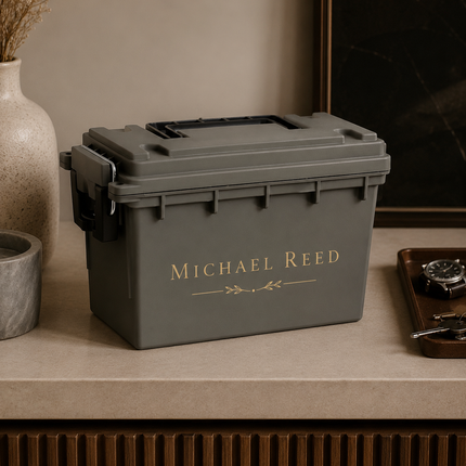 Personalized Ammo Box, Lockable Storage Box, Water and Dust Resistant