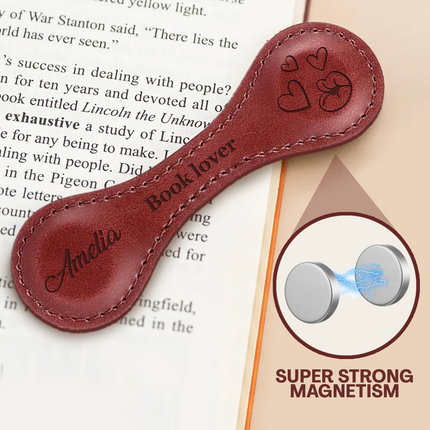 Personalized Magnetic Bookmarks with Engraved Name for kids, women and girls