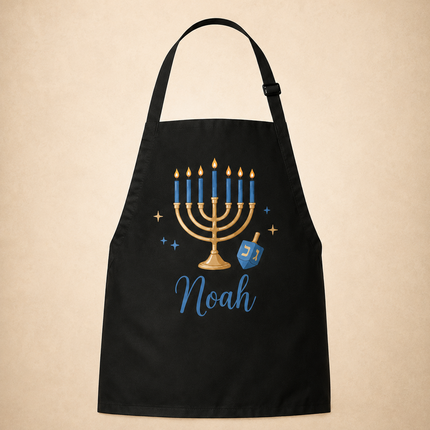 Personalized Hanukkah Kids Apron for Kitchen with Name