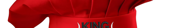 Embroidered King of The Grill Red Chef Hat
