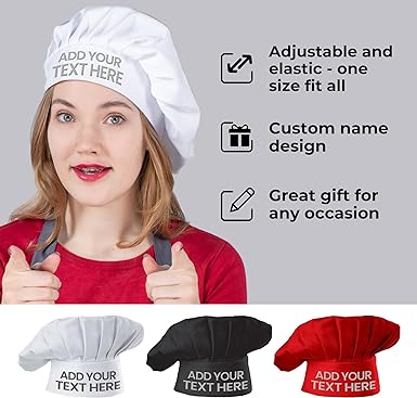 Personalized Grill Chef Hat with Custom Name