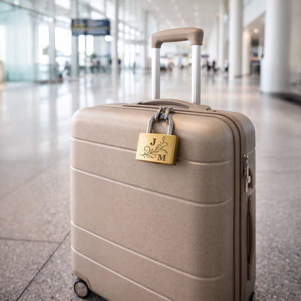 Personalized Gold Memorial Padlock with Custom Engraved Name