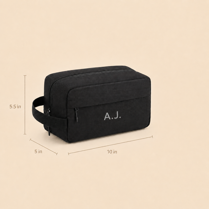 Personalized Travel Toiletry Bag with Custom Text for Men & Women