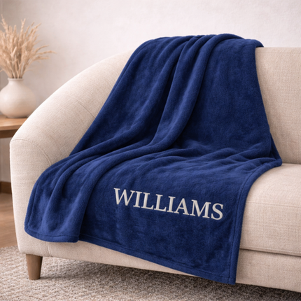 Personalized Blanket with Embroidered Name